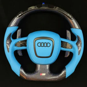 2006-2011 Audi B7/B8 A/S/RS 3/4/5 3-spoke LED Carbon Fiber Steering Wheel