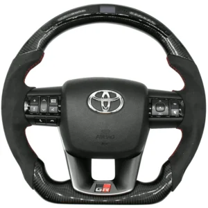 Toyota Fortuner / Crysta / Hilux LED Alcantara Carbon Fiber Steering Wheel