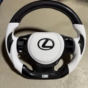 Full Carbon Fiber White complete Steering Wheel fits 2017-25 Lexus IS350 IS300 RCF RC350